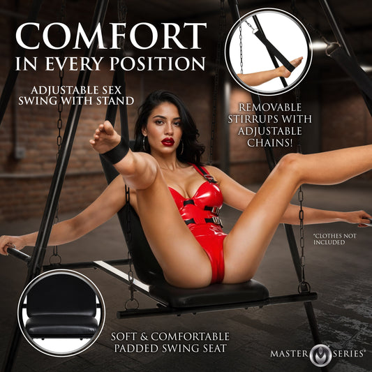 Throne Adjustable Sex Swing with Stand