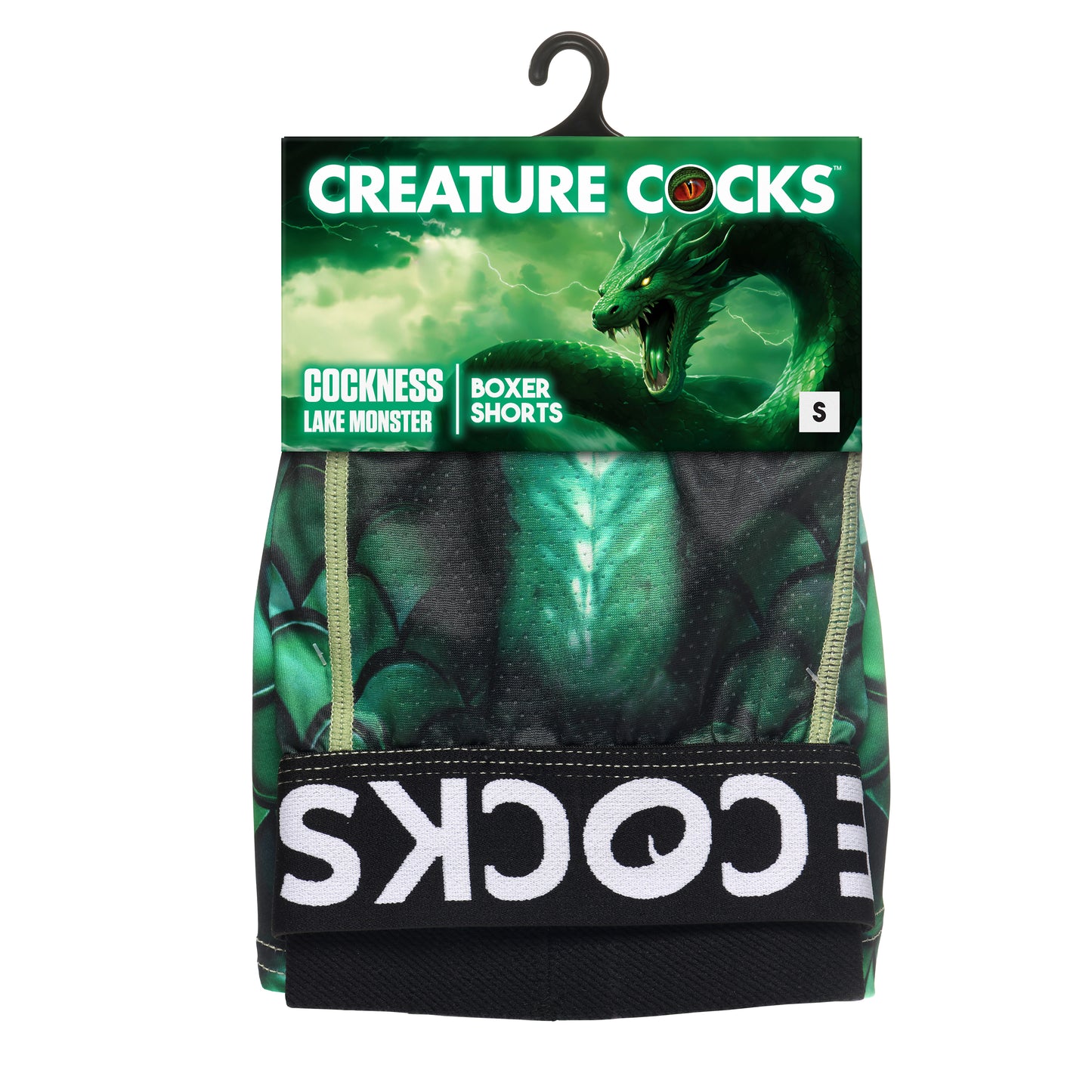 Creature Wear Cockness Monster Lake Creature Boxer Shorts - Small