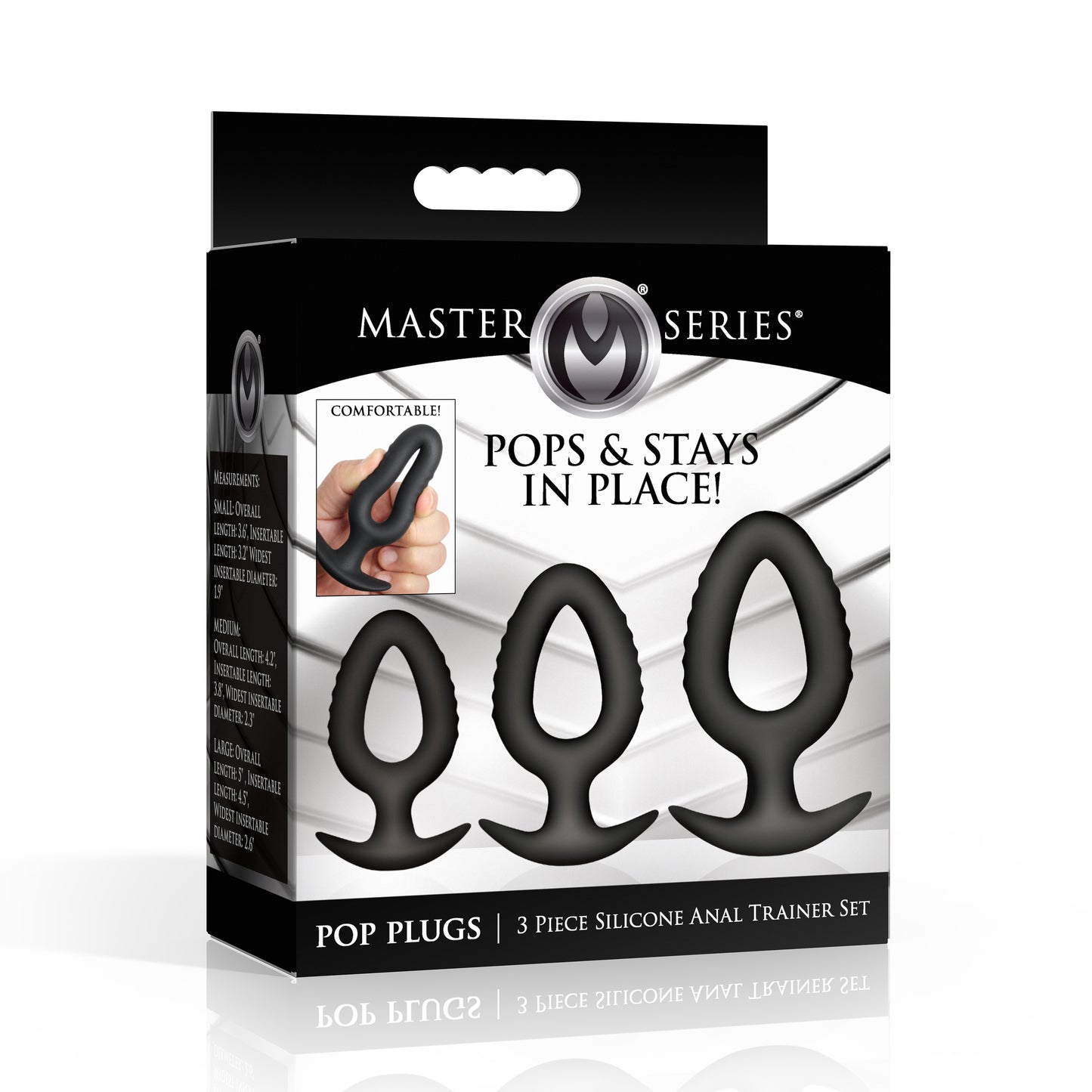 Pop Plugs 3 Piece Hollow Silicone Anal Trainer Set
