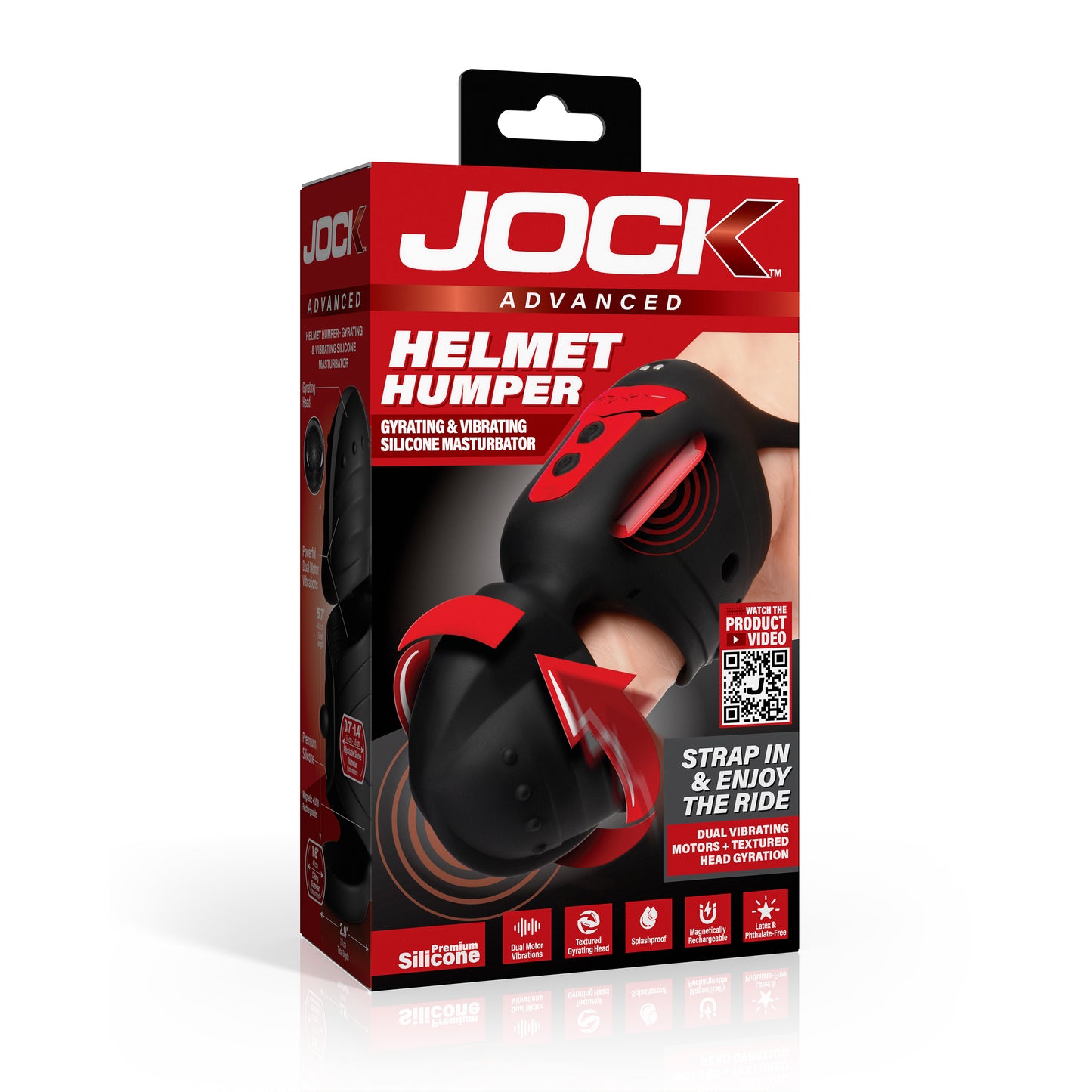 Helmet Humper Gyrating & Vibrating Silicone Masturbator