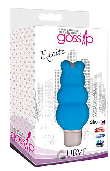 Excite Silicone Ripple Bullet Vibe- Blue