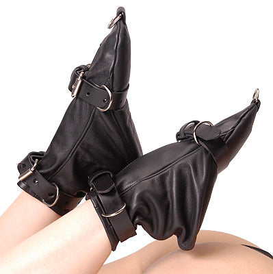 Strict Leather Bondage Boot with Foam Padding - ML