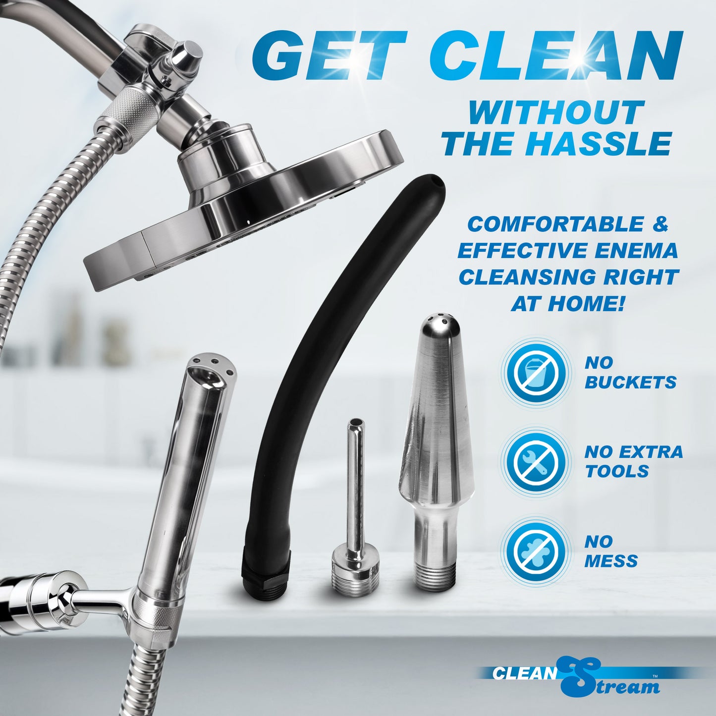 All In One 4 Tip Shower Enema System