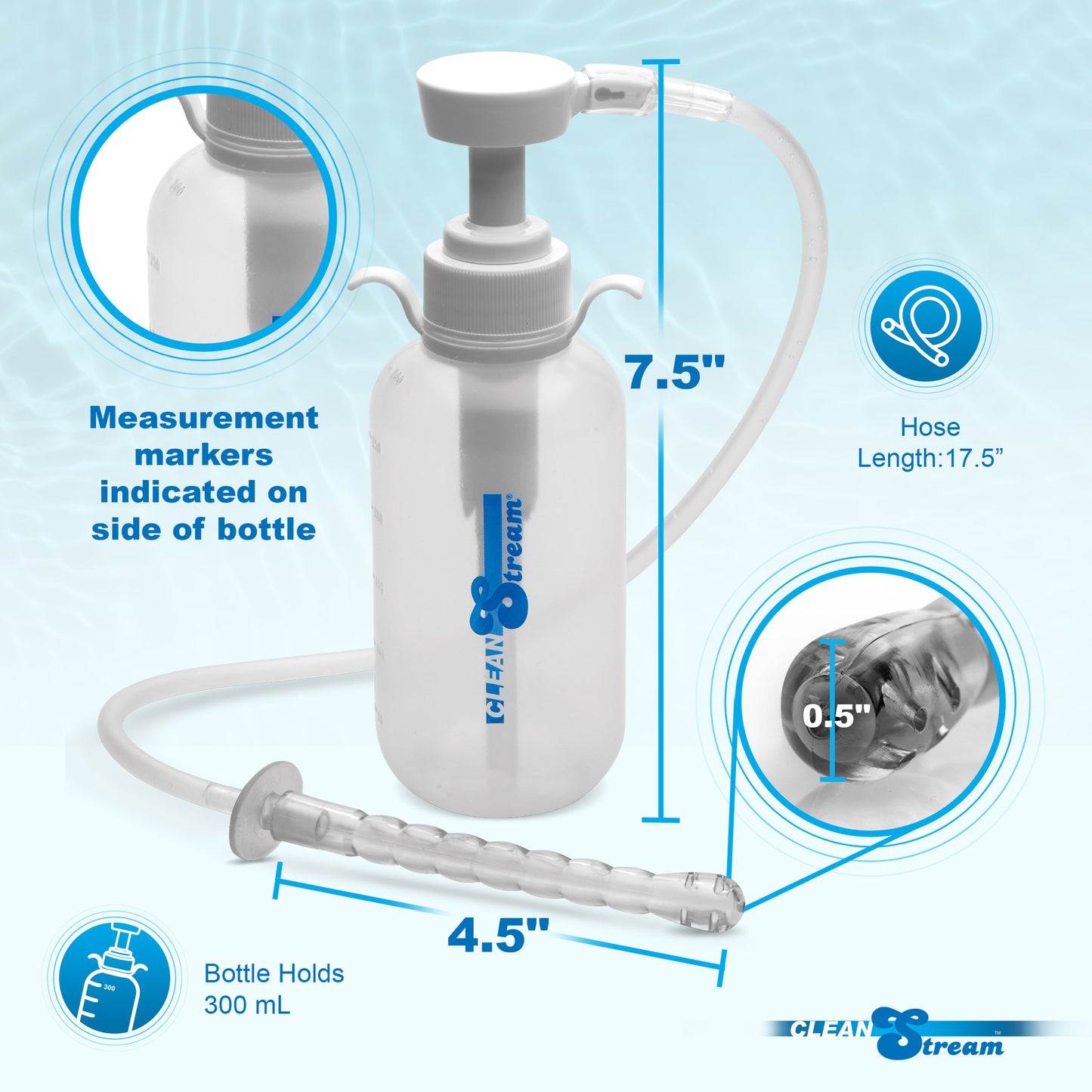 Pump Action Enema Bottle with Nozzle