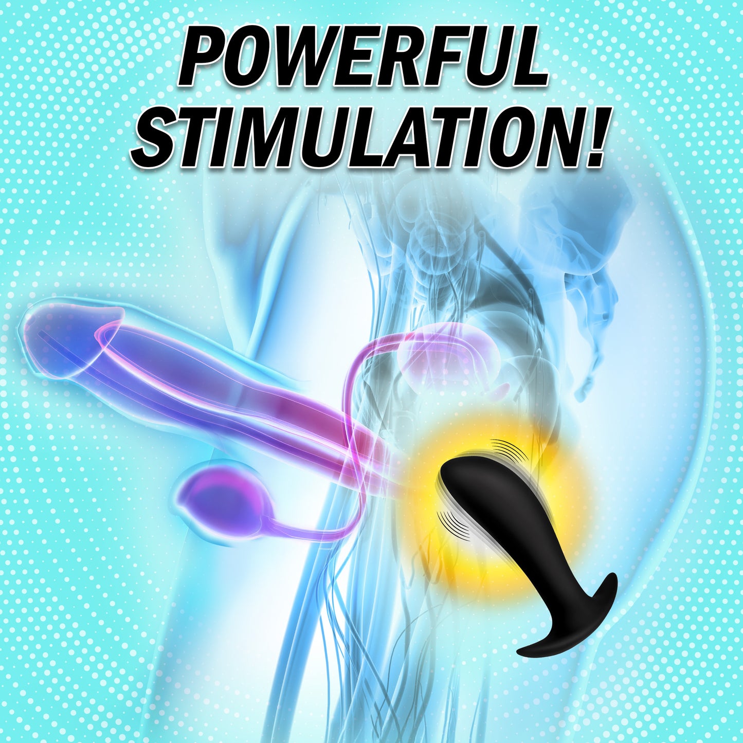 Silicone Prostate Vibrator with Remote Control