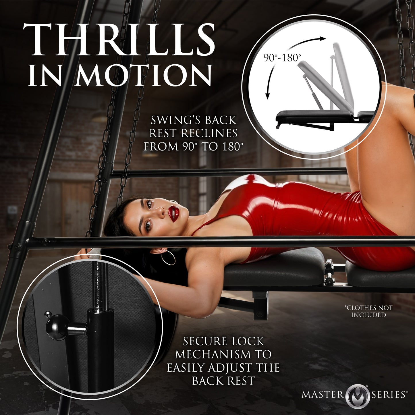 Throne Adjustable Sex Swing with Stand