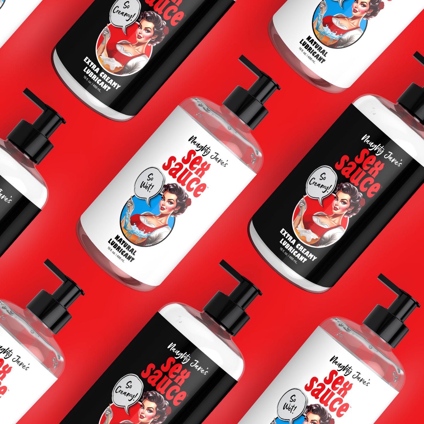 Naughty Jane's Sex Sauce Extra Creamy Lubricant - 16oz