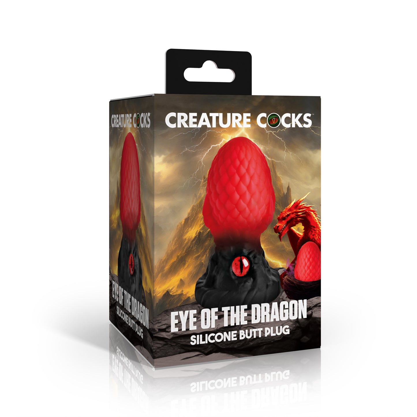 Eye of the Dragon Silicone Butt Plug - Red