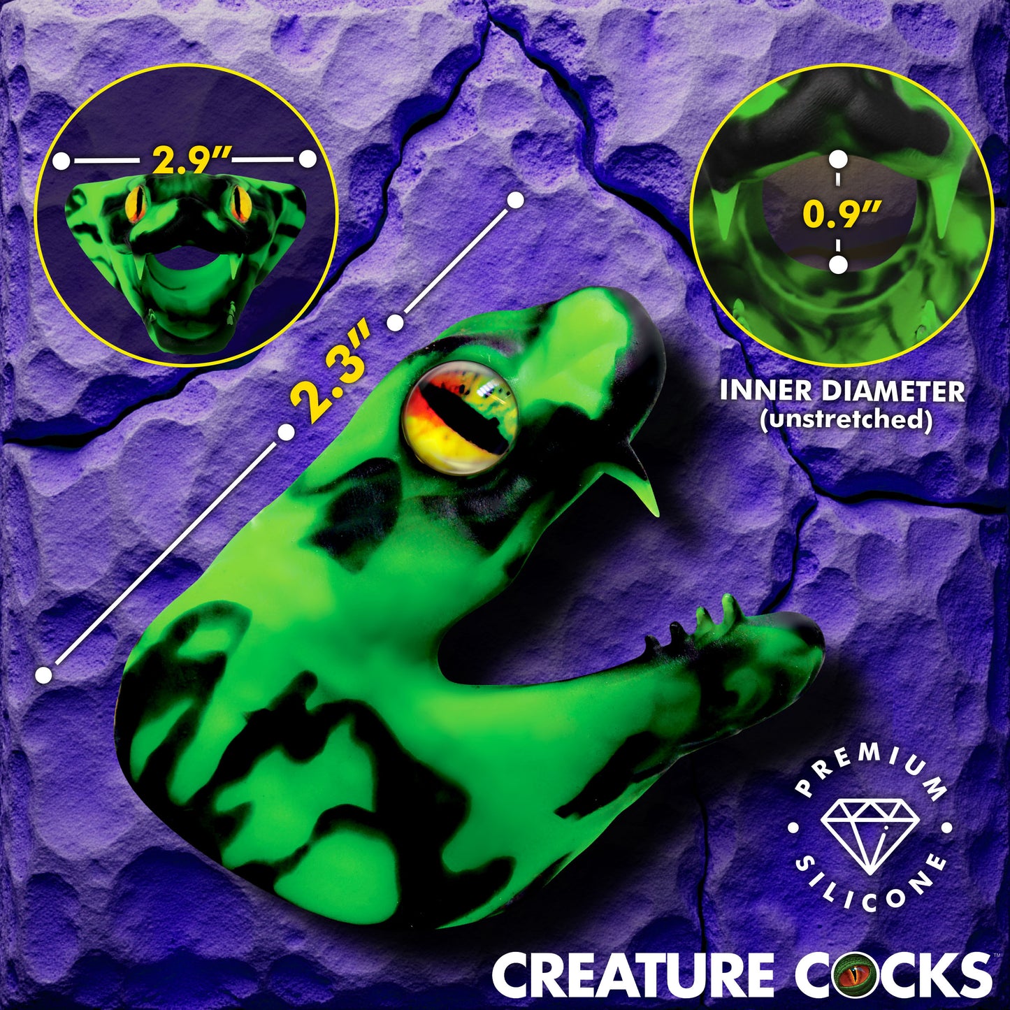 Master Cobra Silicone Cock Ring - Green