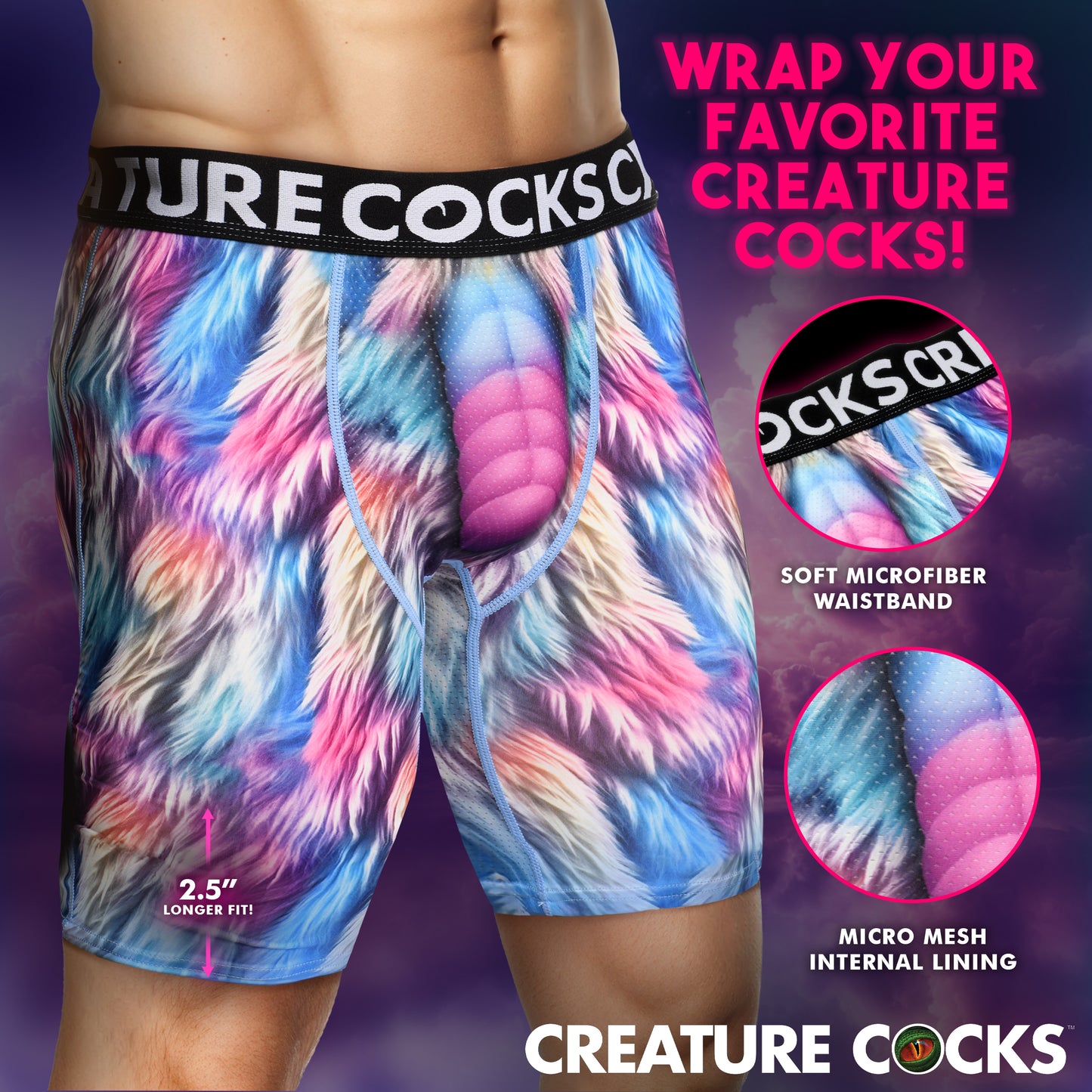 Creature Wear Mystique Unicorn Boxer Shorts - Medium
