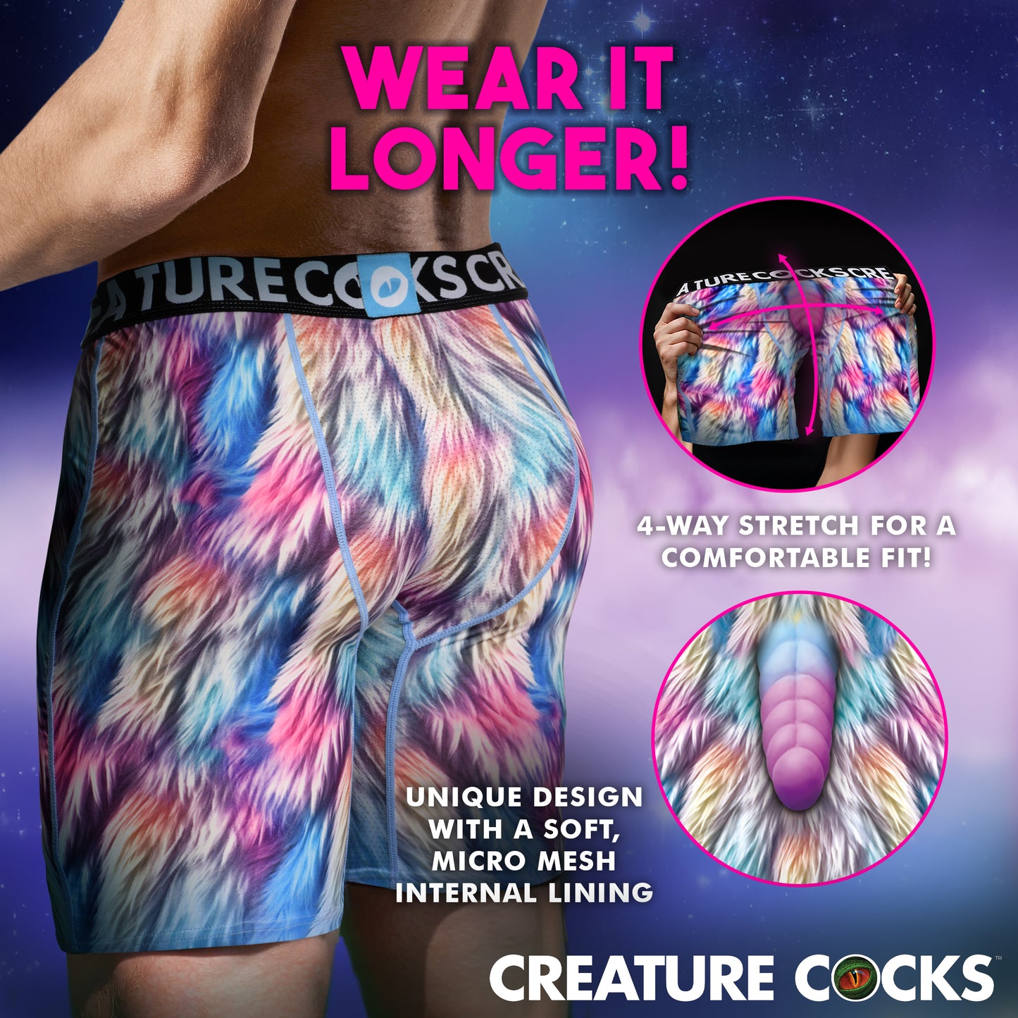 Creature Wear Mystique Unicorn Boxer Shorts - X-Large