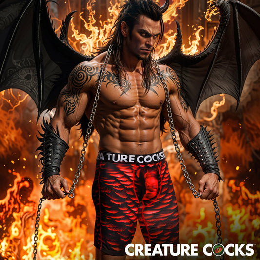 Creature Wear Horny Devil Demon Boxer Shorts - X-Large