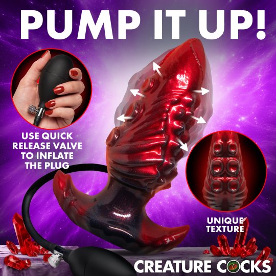 Asstopus Tentacle Inflatable Silicone Anal Plug - Medium