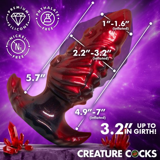Asstopus Inflatable Silicone Anal Plug - Large
