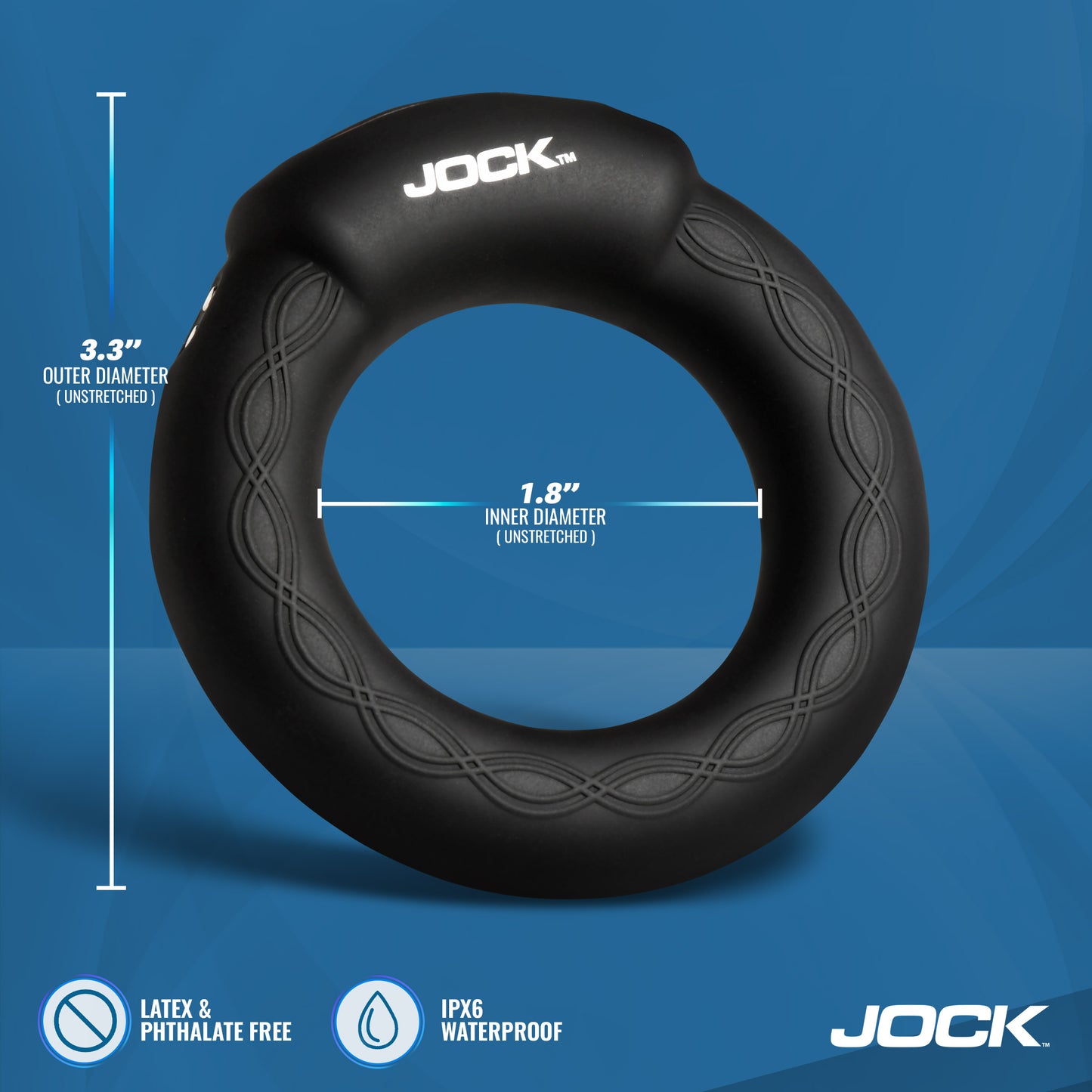 Rumbler Vibrating & Warming C-Ring - 1.8"