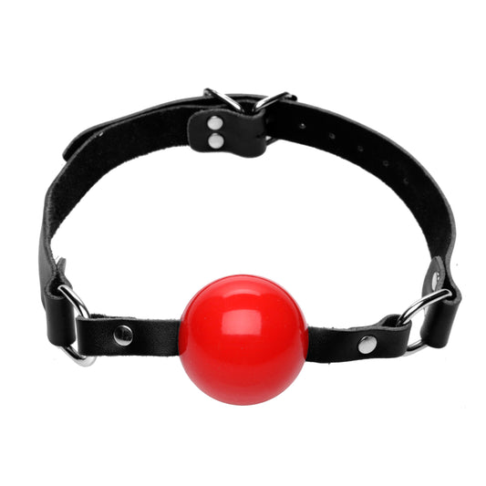 Silicone Ball Gag with Leather Straps