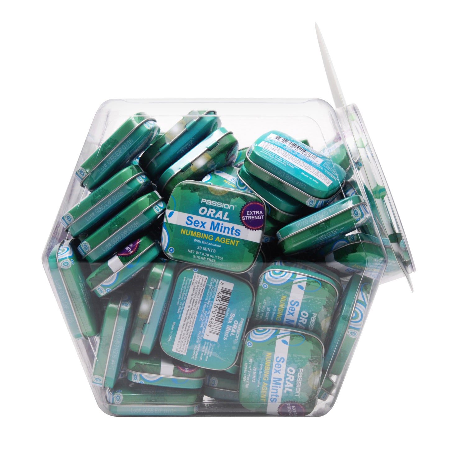 Oral Sex Mints with Numbing Agent Retail Fishbowl Display- 60 Piece Display