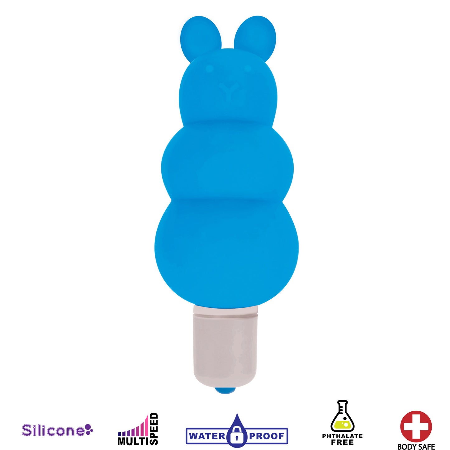 Excite Silicone Ripple Bullet Vibe- Blue