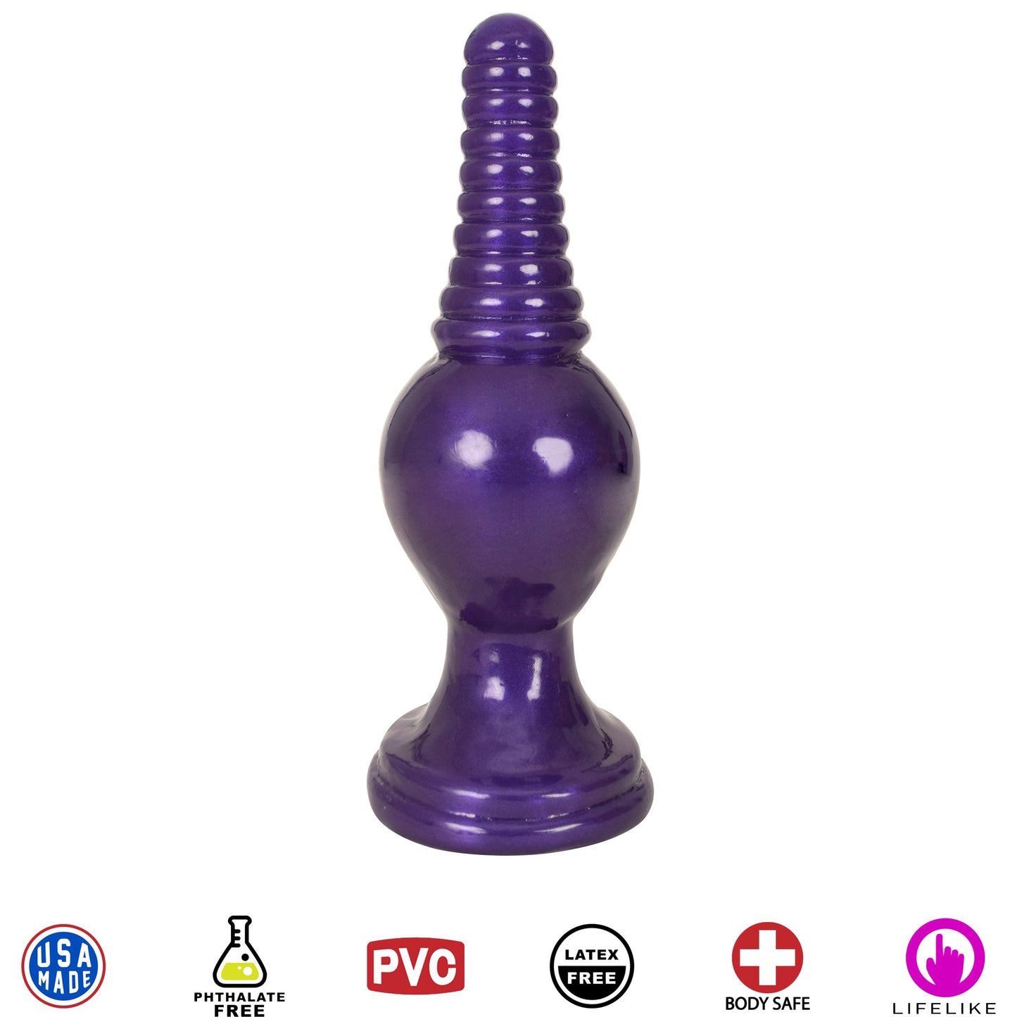The King Ribbed Tip Anal Plug ��� Purple
