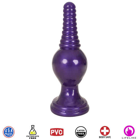 The King Ribbed Tip Anal Plug ��� Purple