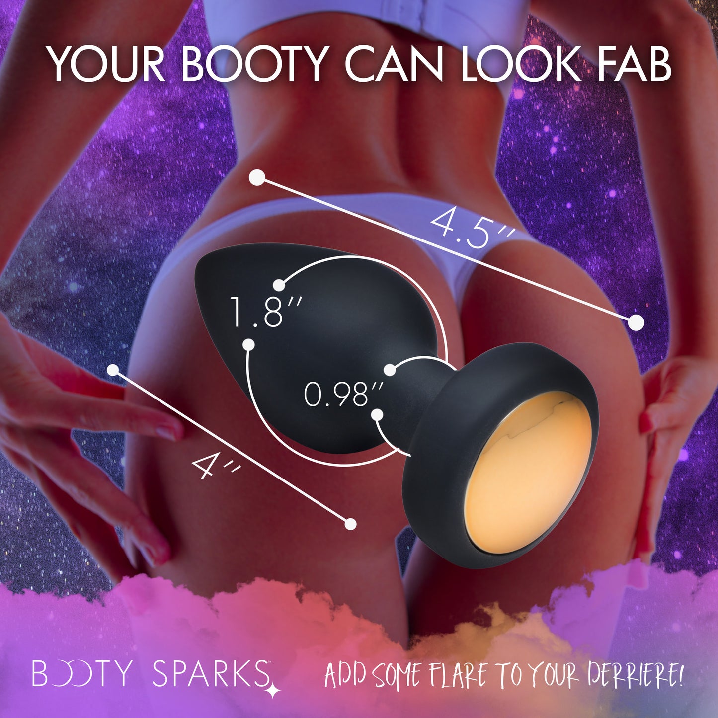 7X Light Up Rechargeable Anal Plug - Large