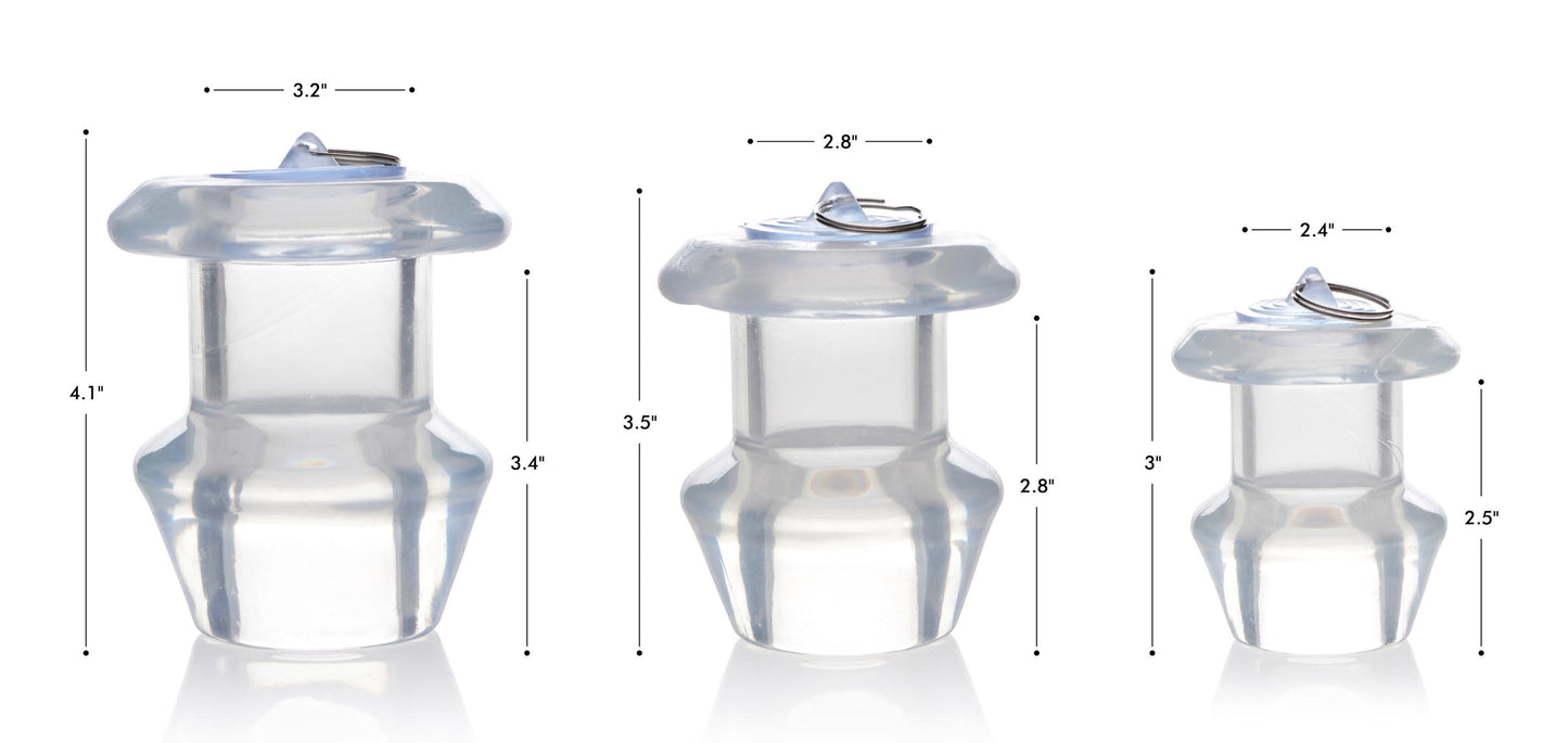 Ass Bung Clear Hollow Anal Dilator with Plug - XL