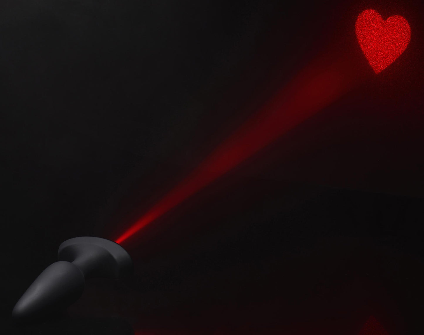 28X Laser Heart Silicone Anal Plug with Remote ��� Small
