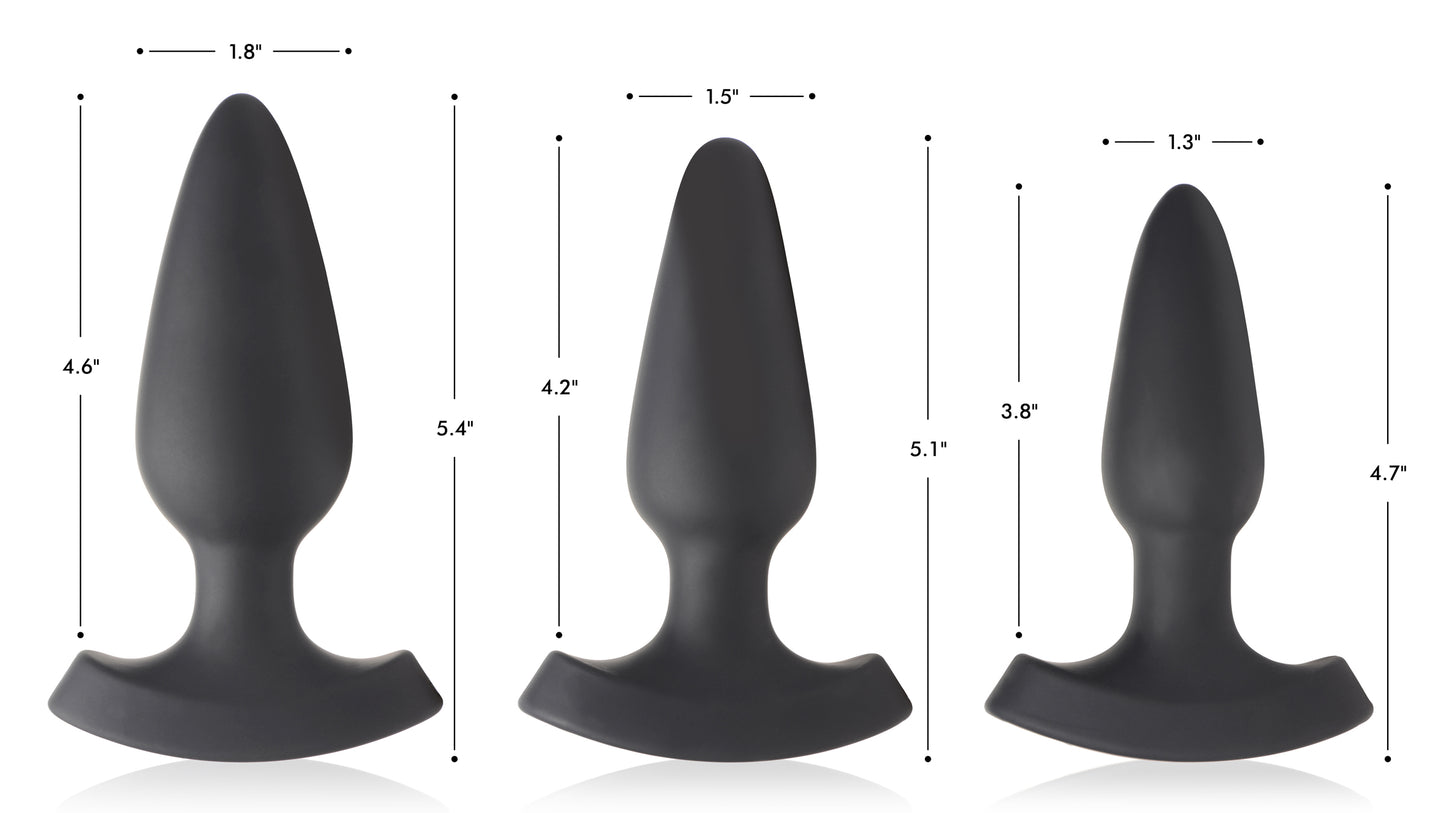 28X Laser Heart Silicone Anal Plug with Remote ��� Small