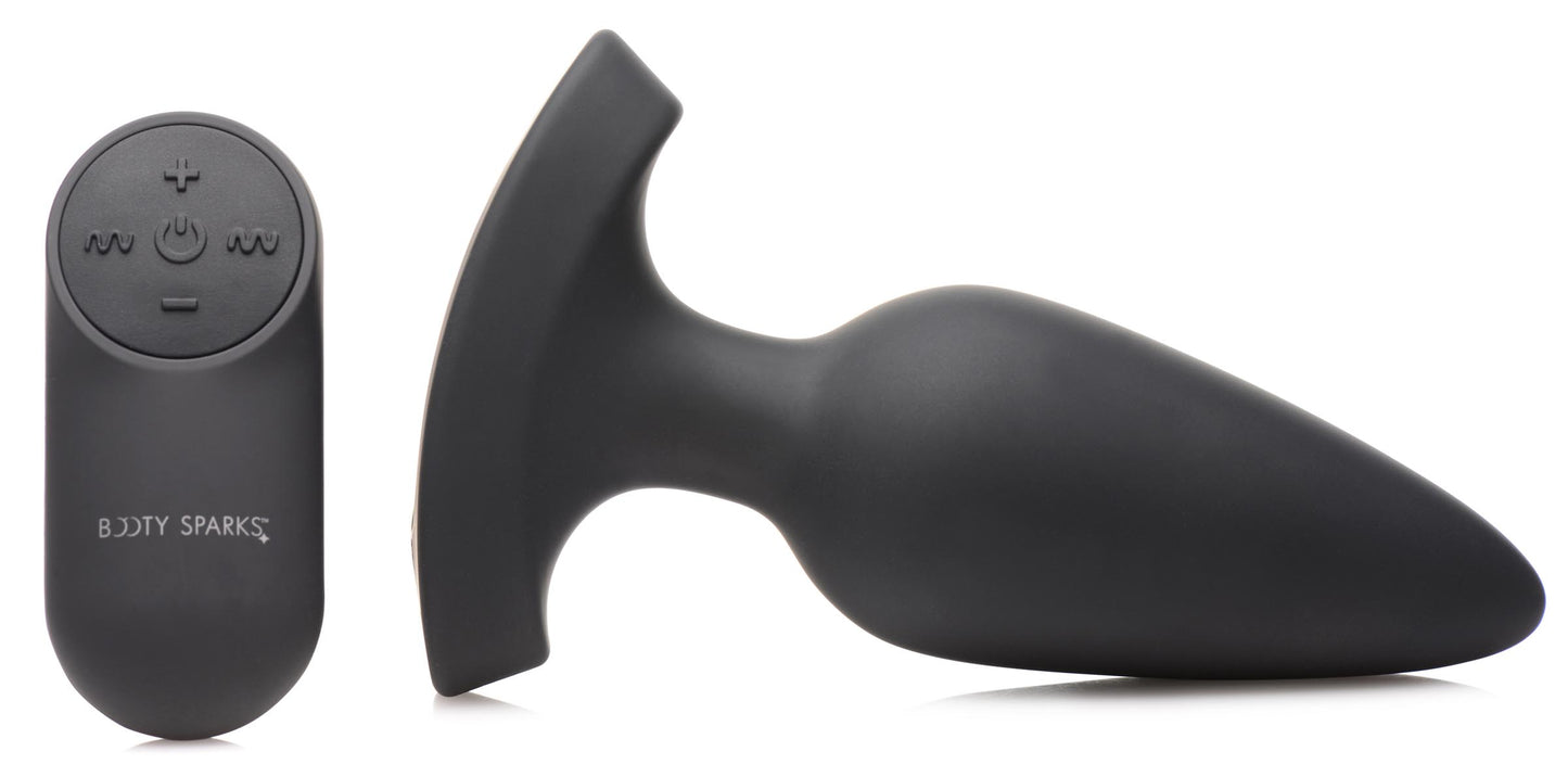 28X Laser Heart Silicone Anal Plug with Remote ��� Large