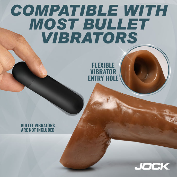 JOCK 10" Dildo with Balls Latte